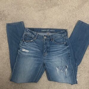 American Eagle Outfitters Women's Slim Distressed Blue Skinny Jeans